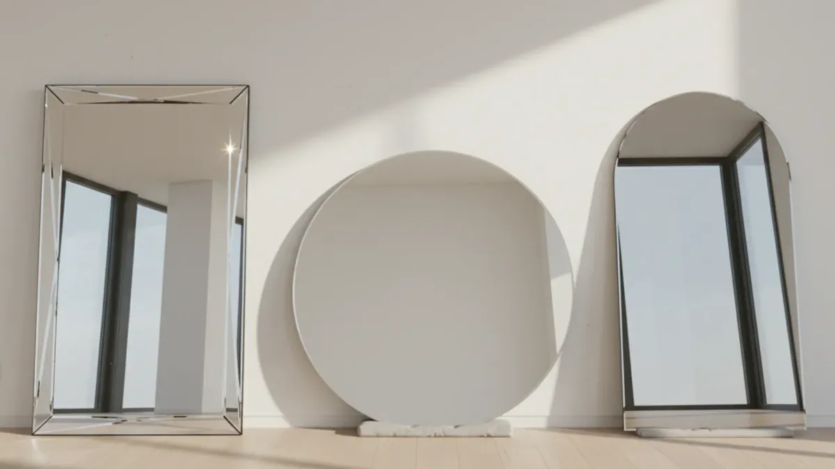 Bespoke mirror glass cut to fit around fixtures for bulimba bathroom renovations
